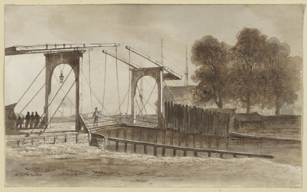 Ponte levatoio presso Bikkerseiland ad Amsterdam da Hendrik Abraham Klinkhamer