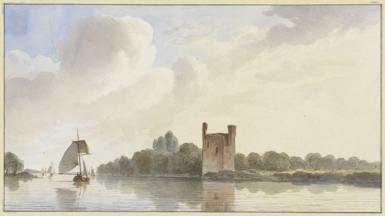 Rovina della Casa di Merwede vicino a Dordrecht sul Maas da Hendrik Abraham Klinkhamer