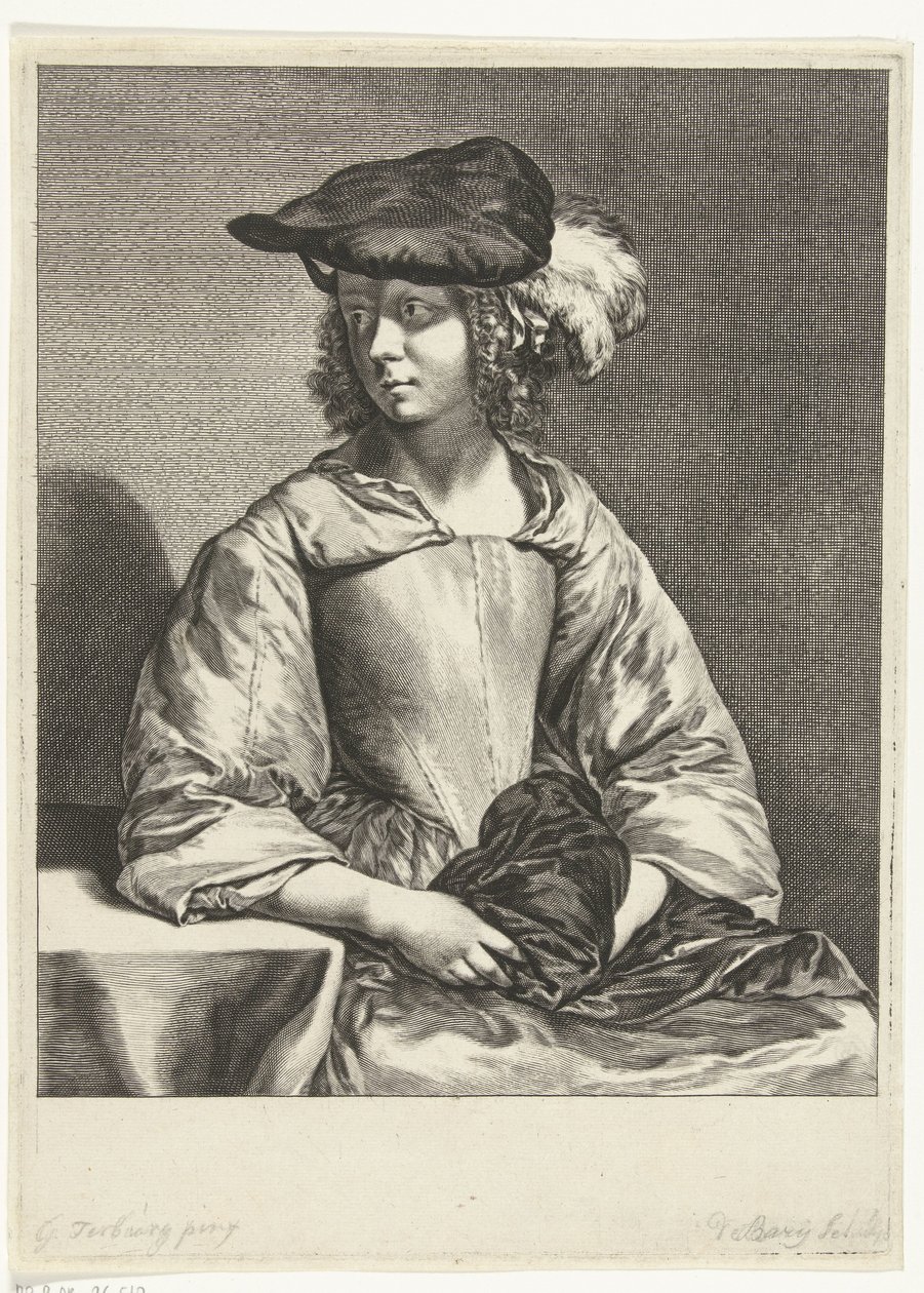 Giovane donna con berretto da Hendrik Bary