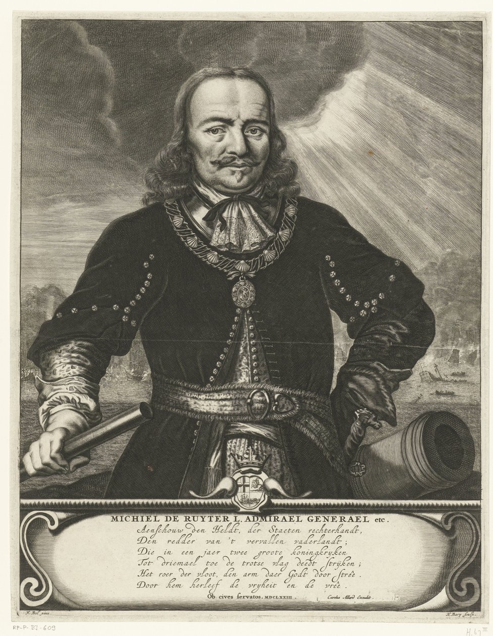 Ritratto di Michiel Adriaansz. de Ruyter da Hendrik Bary