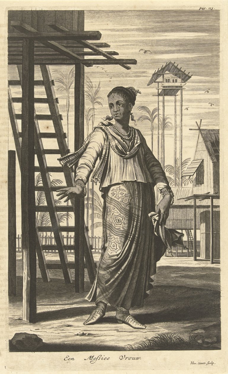 Ritratto di una donna di etnia mista da Hendrik Causé