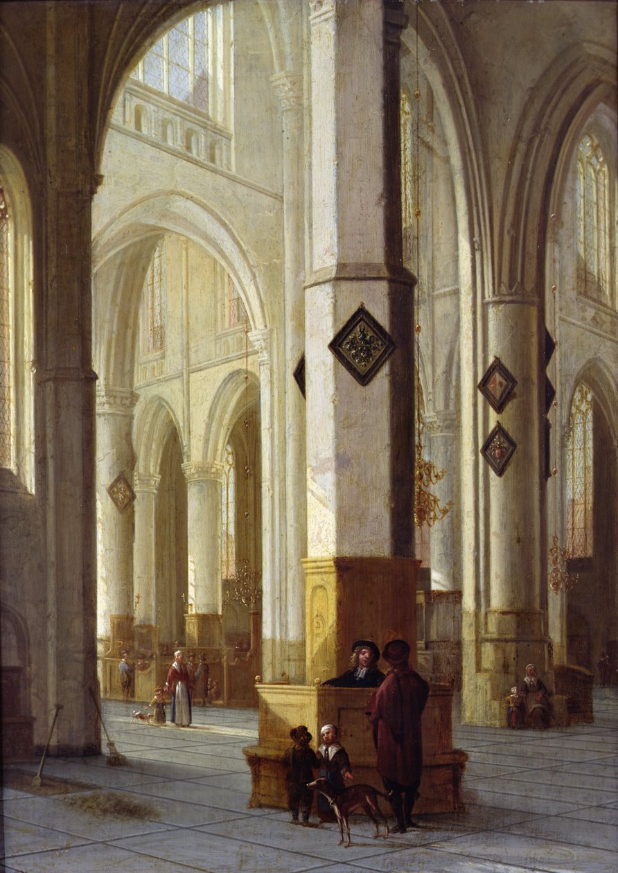 Interno della Chiesa di San Bavone, Haarlem, c.1611-12 da Hendrik Cornelisz. van Vliet