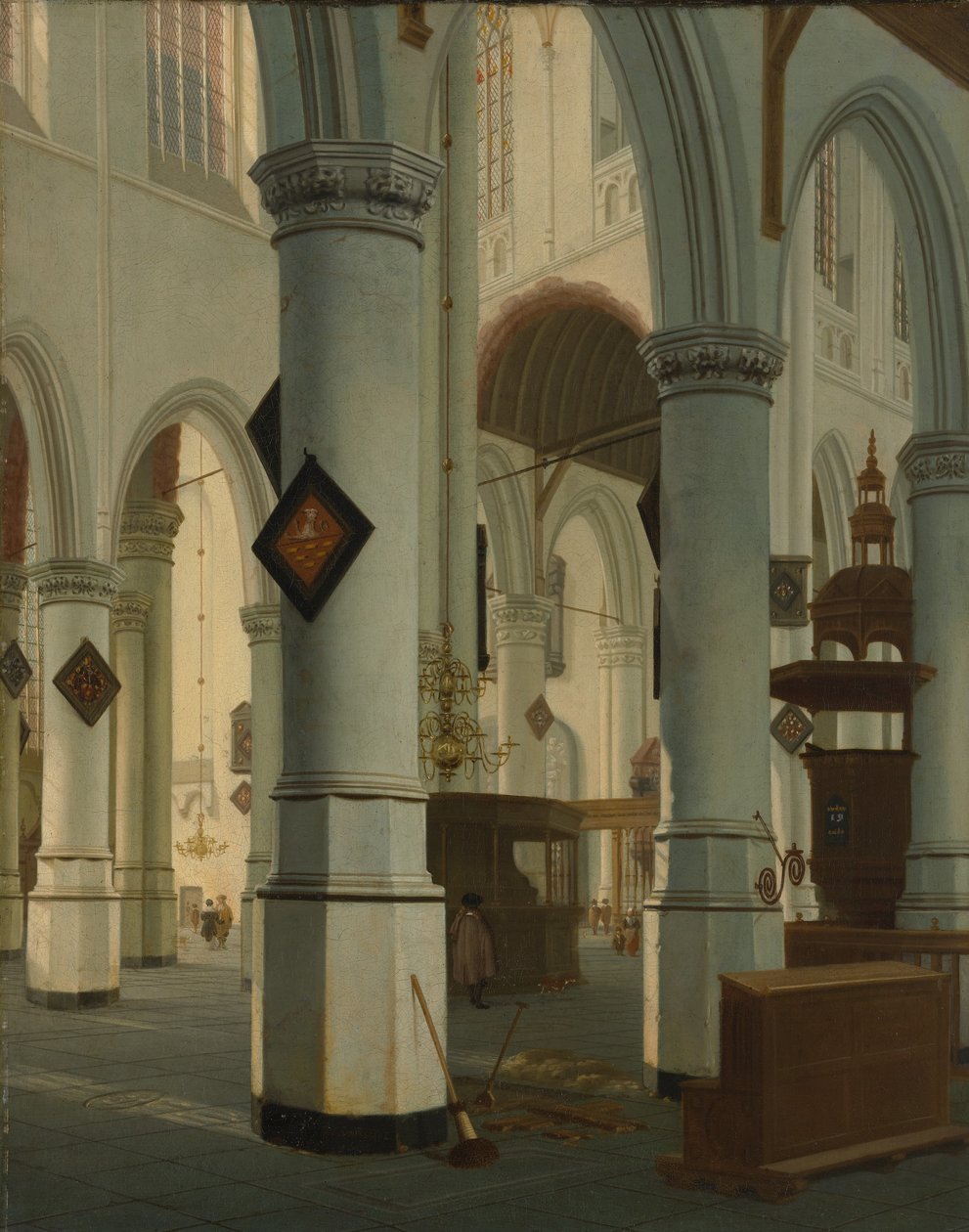 Interno della Oude Kerk, Delft da Hendrik Cornelisz. van Vliet