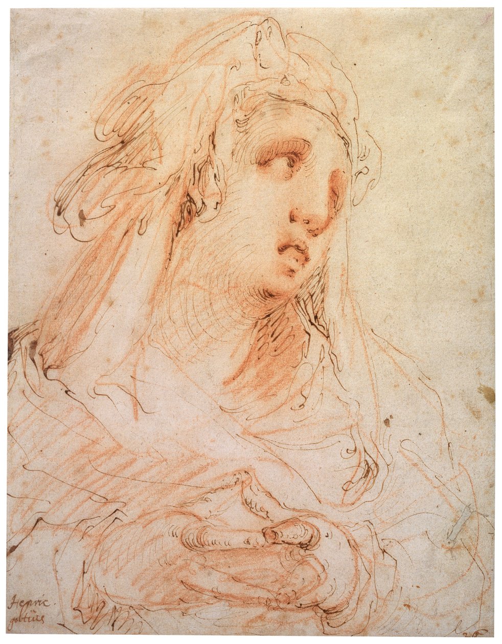 Una giovane donna Maria Maddalena, fine XVI o inizio XVII secolo da Hendrik Goltzius