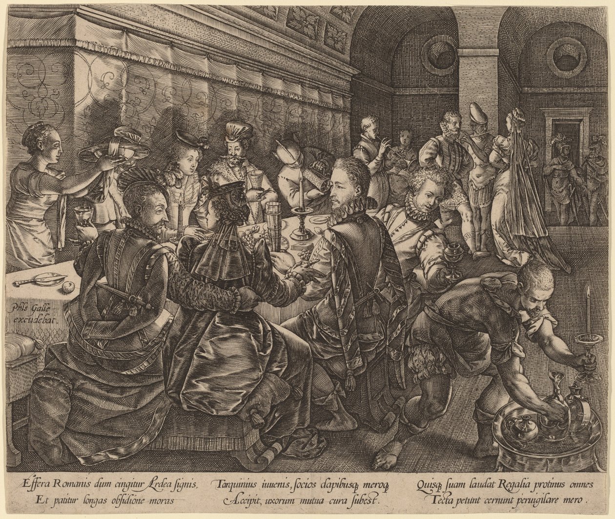 Banchetto a casa di Tarquinio Collatino da Hendrik Goltzius