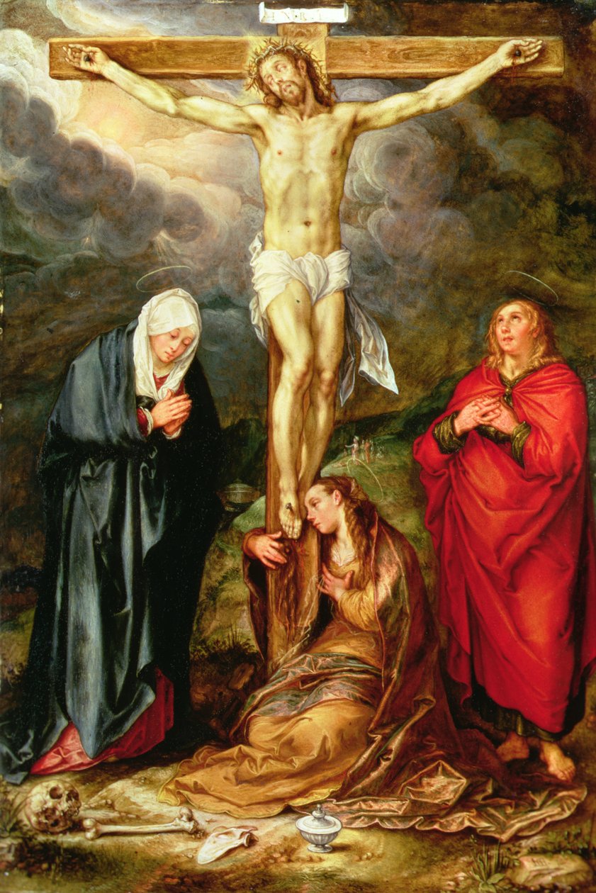 Cristo sulla Croce, con Maria, San Giovanni e la Maddalena da Hendrik Goltzius