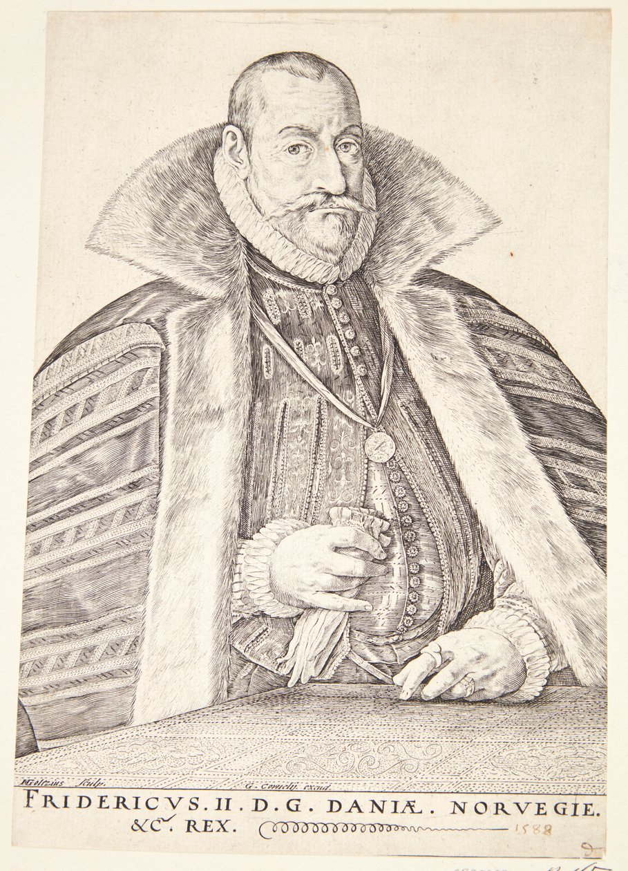 Danese: Frederik II, re di Danimarca e Norvegia da Hendrik Goltzius