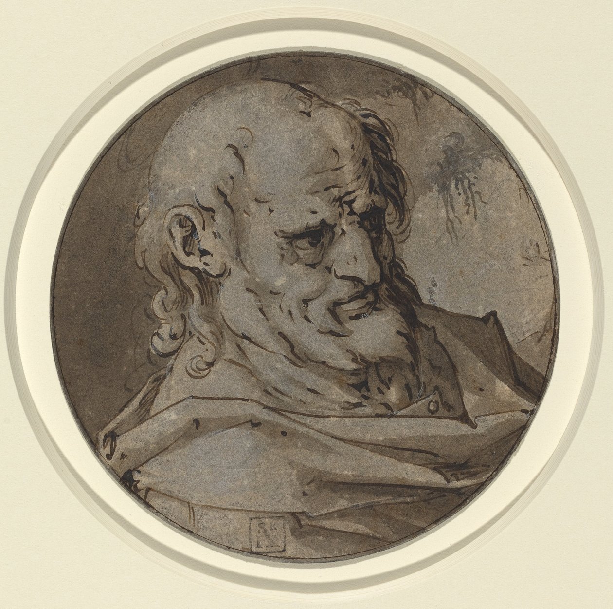 Testa di un apostolo da Hendrik Goltzius