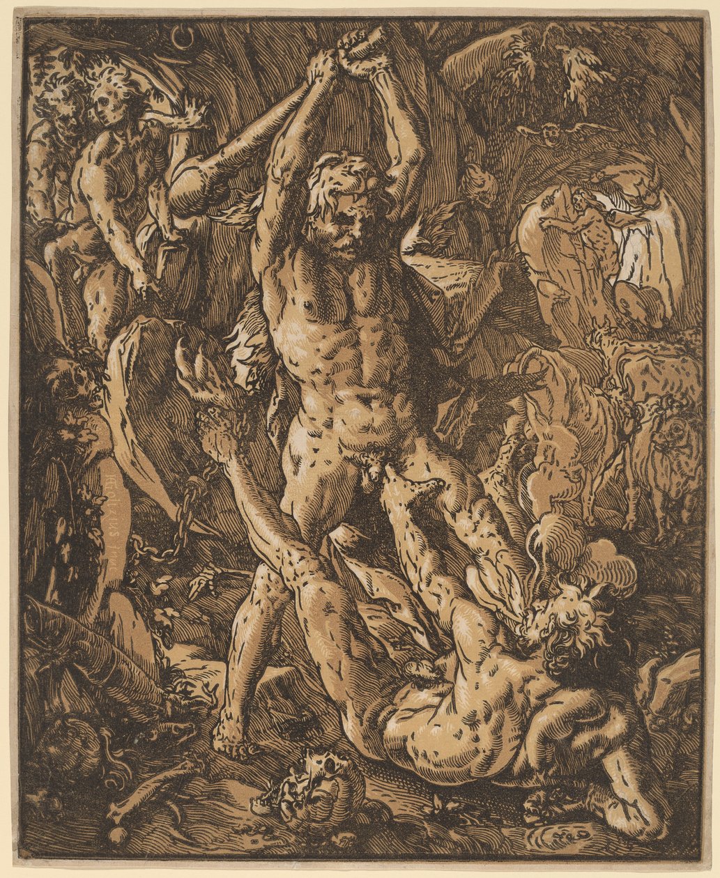 Ercole uccide Caco da Hendrik Goltzius