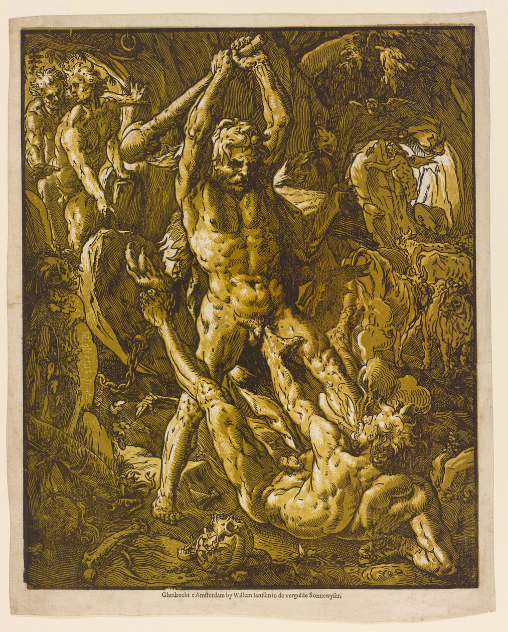 Ercole e Caco, 1588 da Hendrik Goltzius