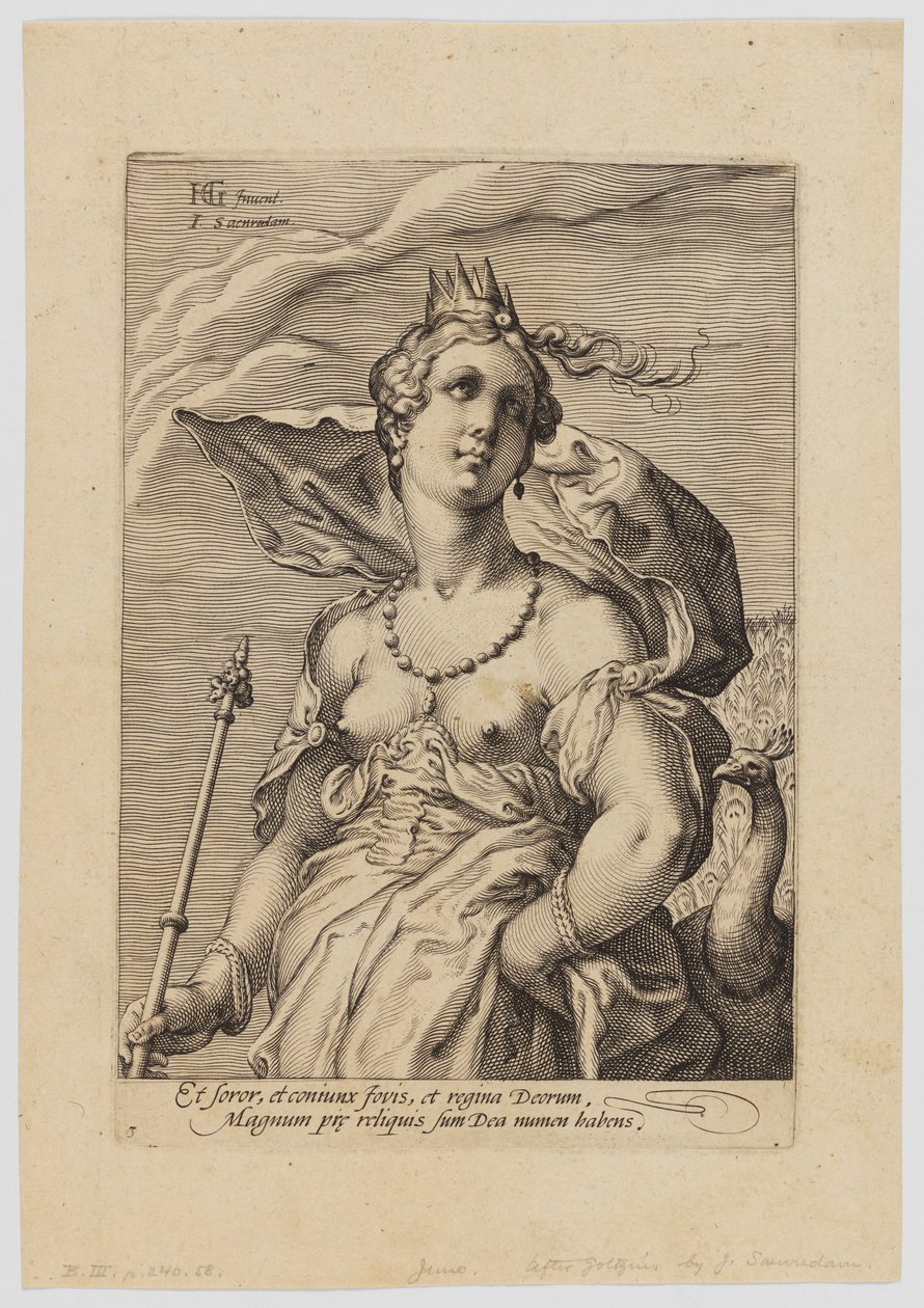 Giunone, dalle Tre Dee da Hendrik Goltzius