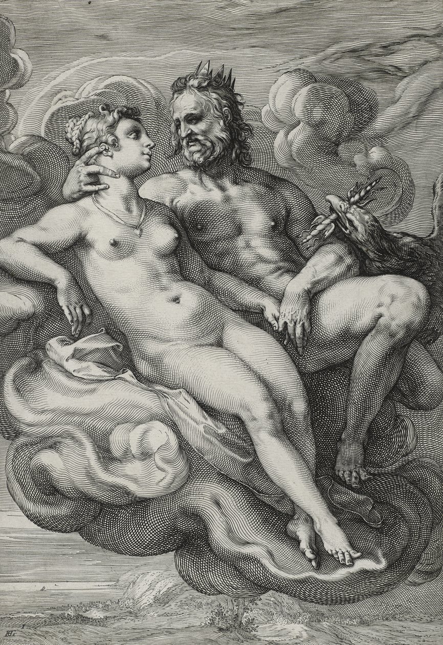 Giove e Giunone, c.1593-94 da Hendrik Goltzius