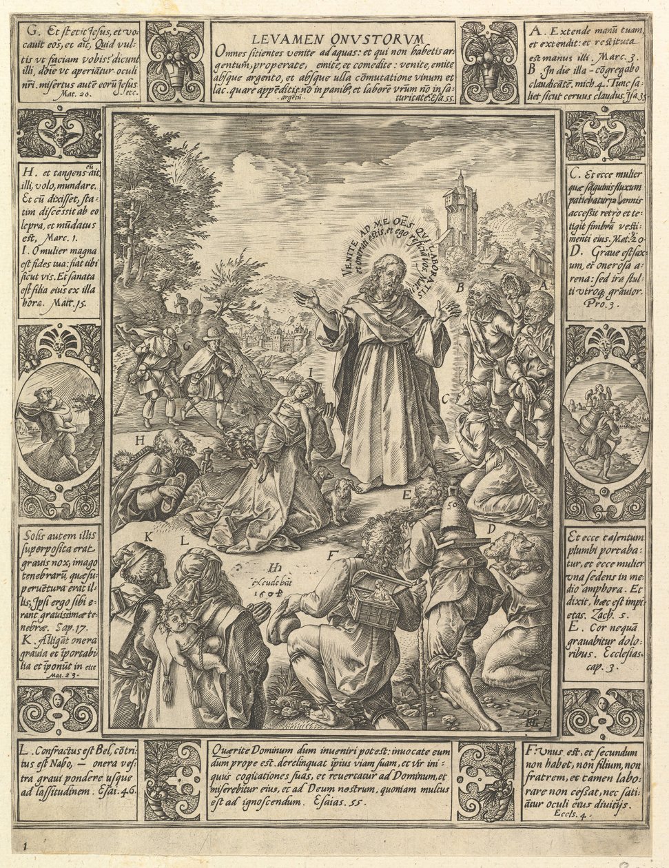 Levamen Onostrorum, da Allegorie della Fede Cristiana da Hendrik Goltzius