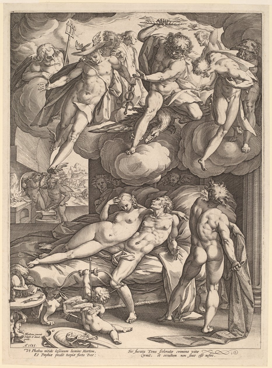 Marte e Venere sorpresi da Vulcano da Hendrik Goltzius