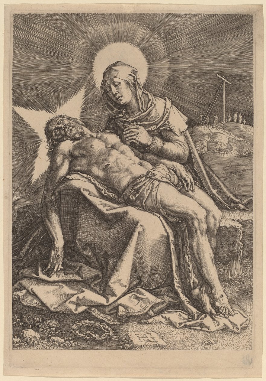 Pietà (La Vergine Addolorata con il Cristo Morto in Grembo) da Hendrik Goltzius