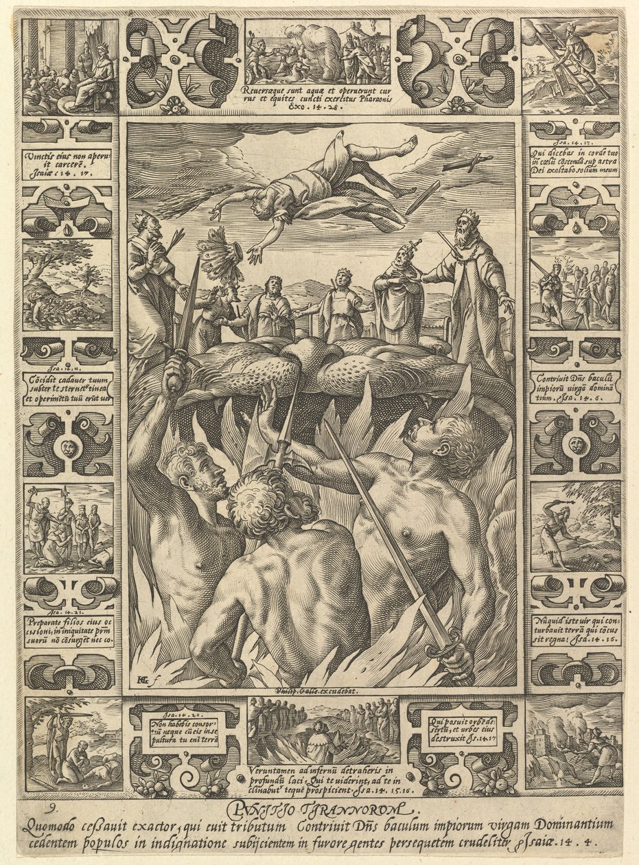 Punitio Tirannorum, dalle Allegorie della Fede Cristiana da Hendrik Goltzius