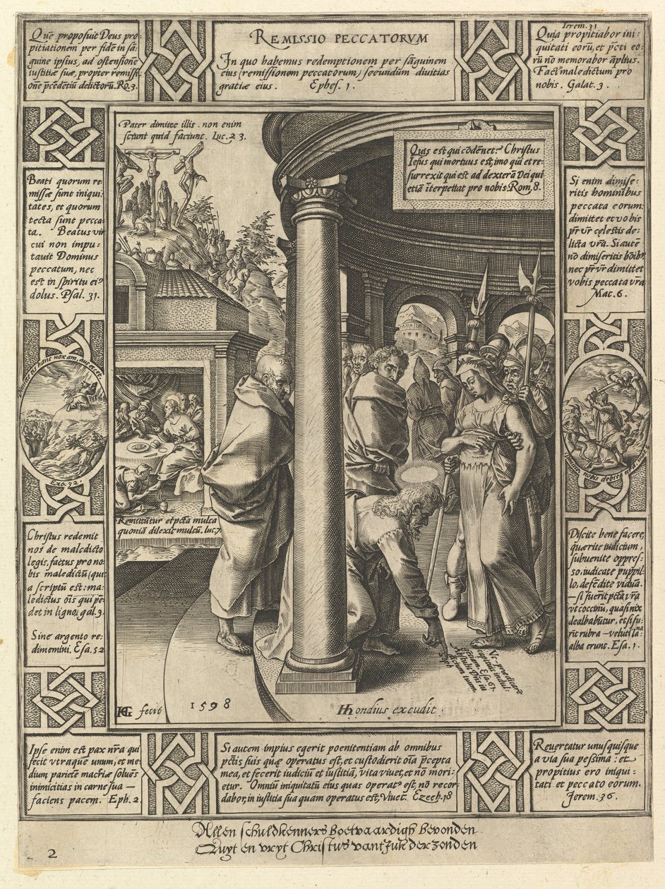 Remissio Peccatorum, dalle Allegorie sul Credo Cristiano, 1598 da Hendrik Goltzius