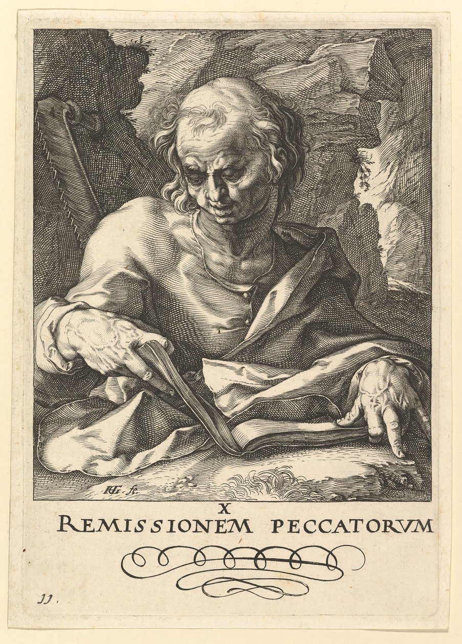 San Simone, da Cristo, gli Apostoli e San Paolo con il Credo, ca. 1589 da Hendrik Goltzius