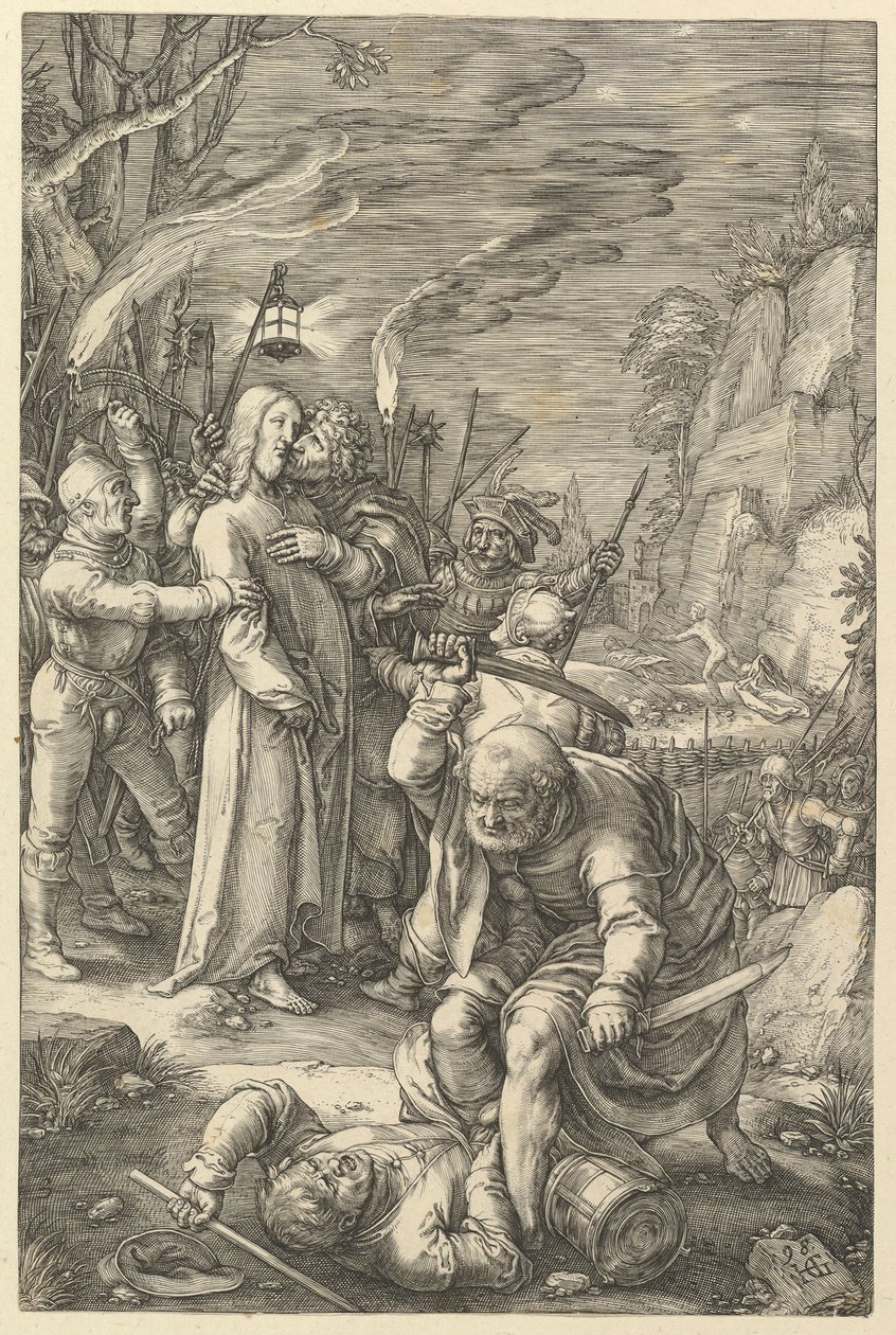 Il tradimento di Cristo, da La Passione di Cristo da Hendrik Goltzius