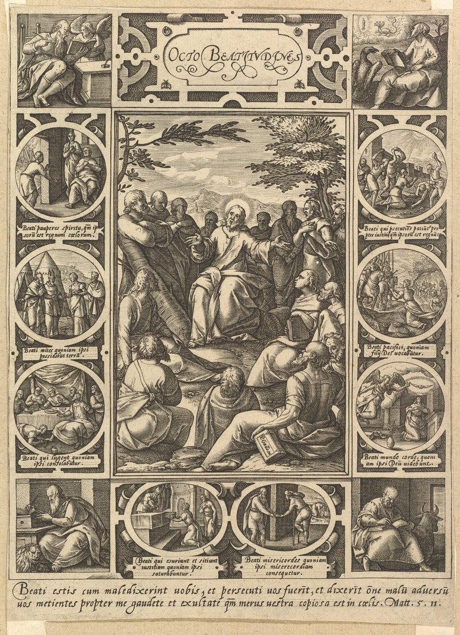 Le otto beatitudini da Hendrik Goltzius