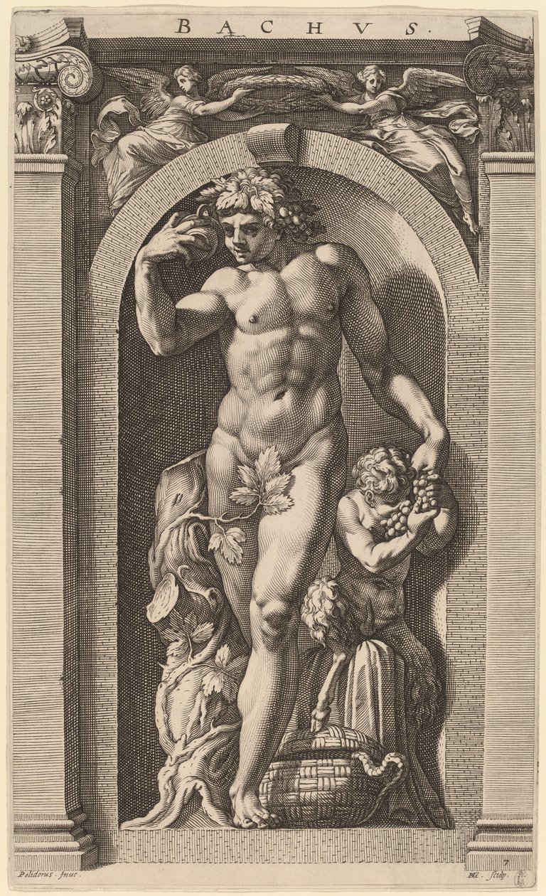Bacco da Hendrik Goltzius after Polidoro da Caravaggio