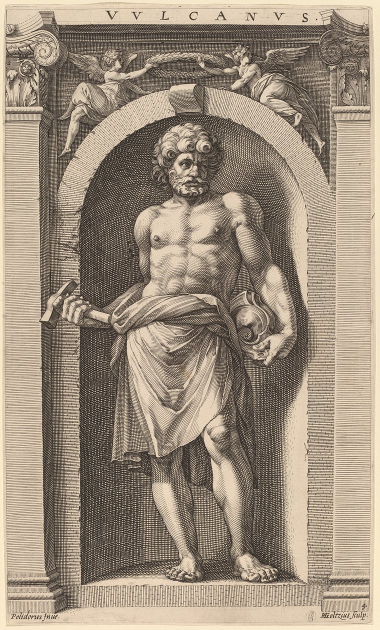 Vulcano da Hendrik Goltzius after Polidoro da Caravaggio