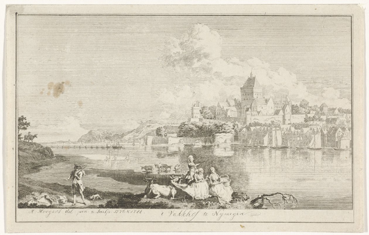 Veduta del Valkhof a Nimega da Hendrik Hoogers