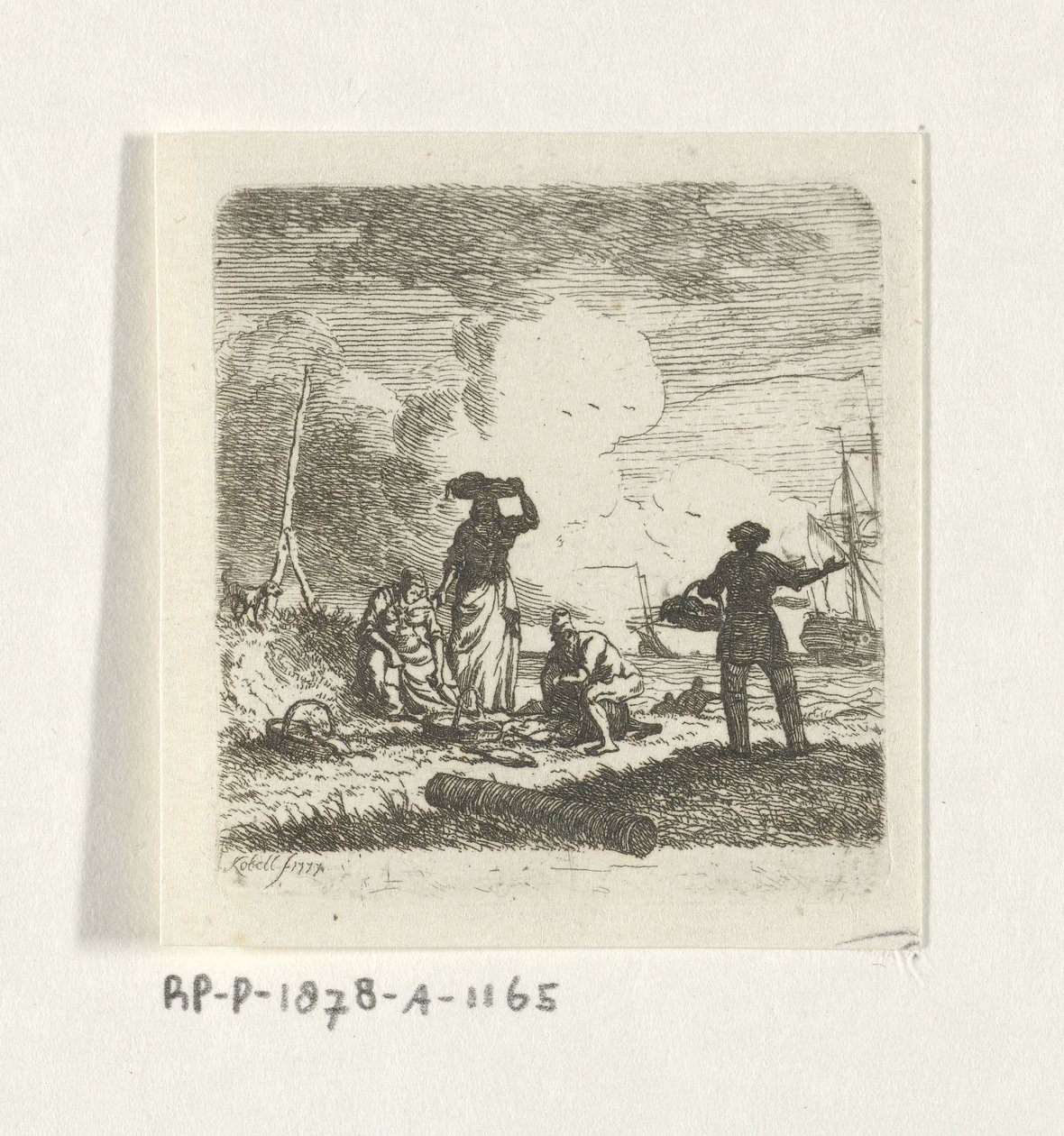 Pescatori sulla spiaggia da Hendrik Kobell