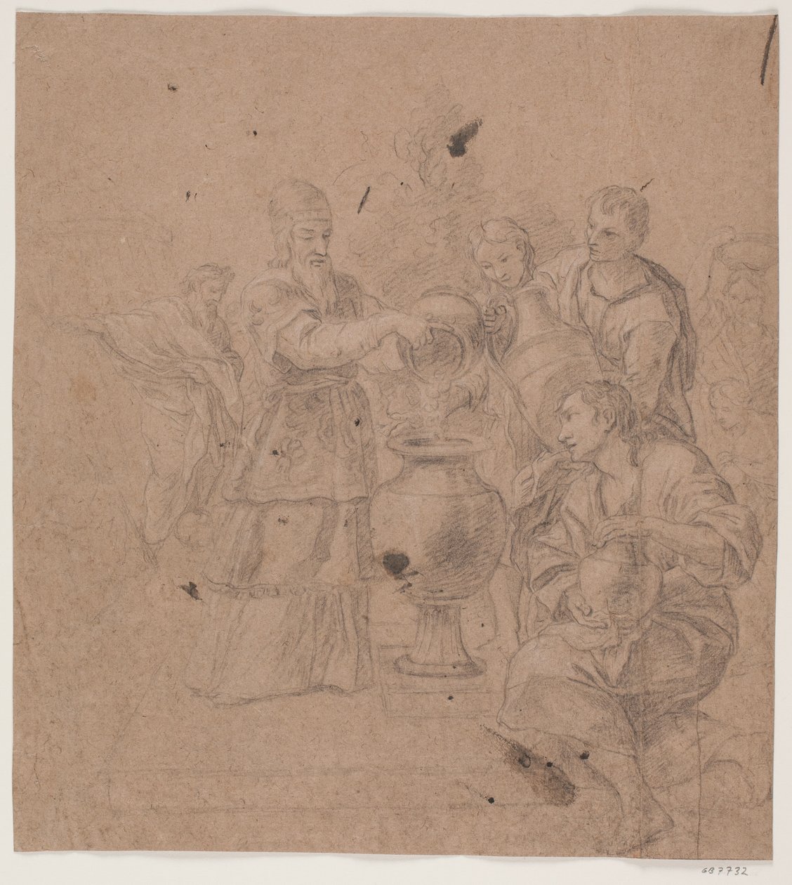 Abramo e Melchisedec. (Genesi 14, 17 f.) da Hendrik Krock