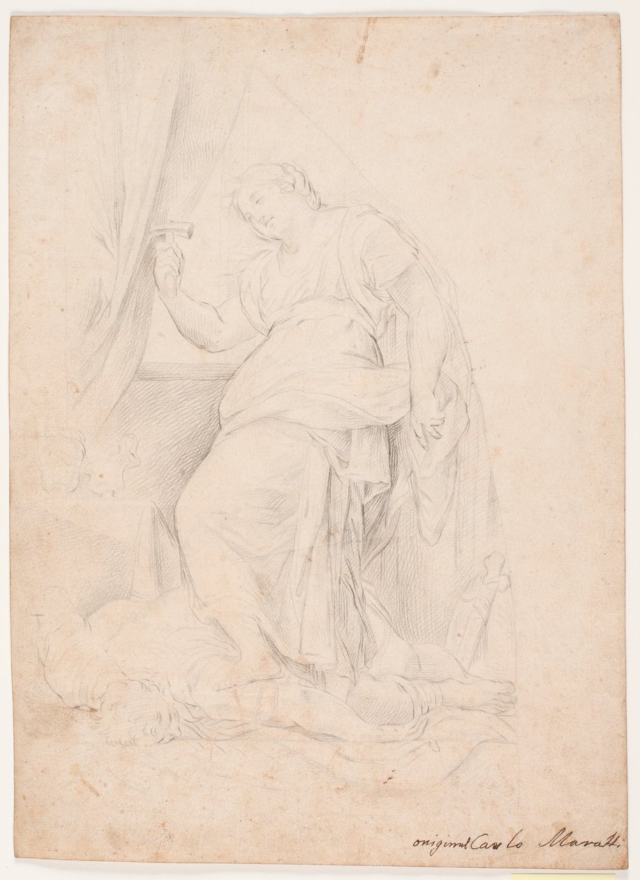 Jael uccide Sisara. Studio dopo una composizione di Carlo Maratti (Mezzetti, p. 345, n. 150) da Hendrik Krock