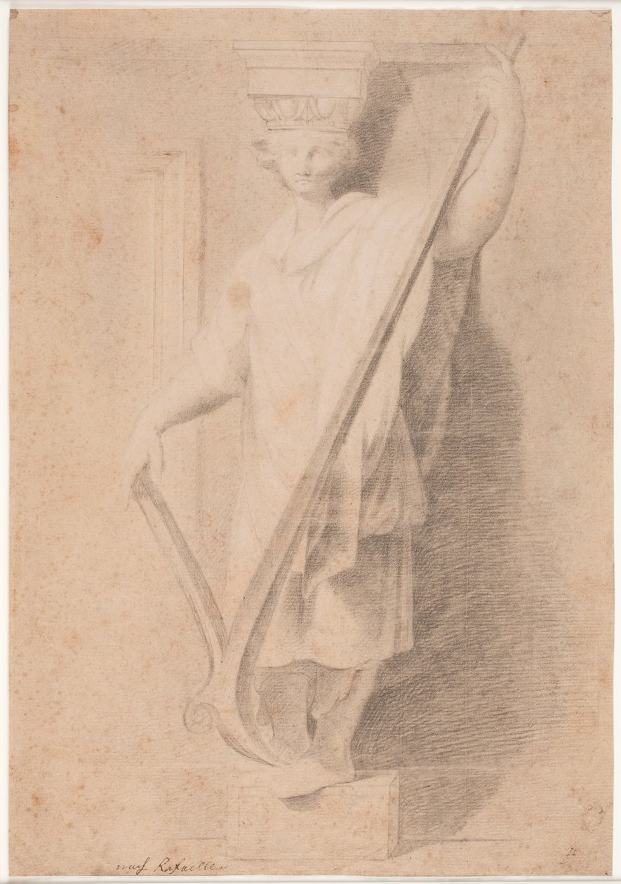 Cariatide con aratro. Studio di una figura sul basamento della "Stanza d