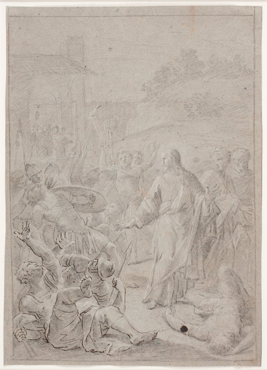 Cattura di Cristo. Schizzo di composizione da Hendrik Krock