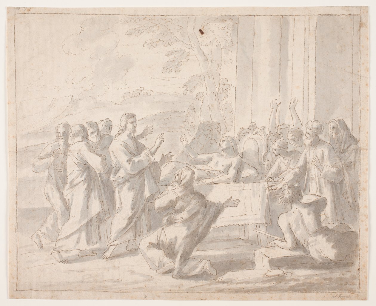 Risveglio del figlio della vedova di Nain (Luca 7,11 ss) da Hendrik Krock