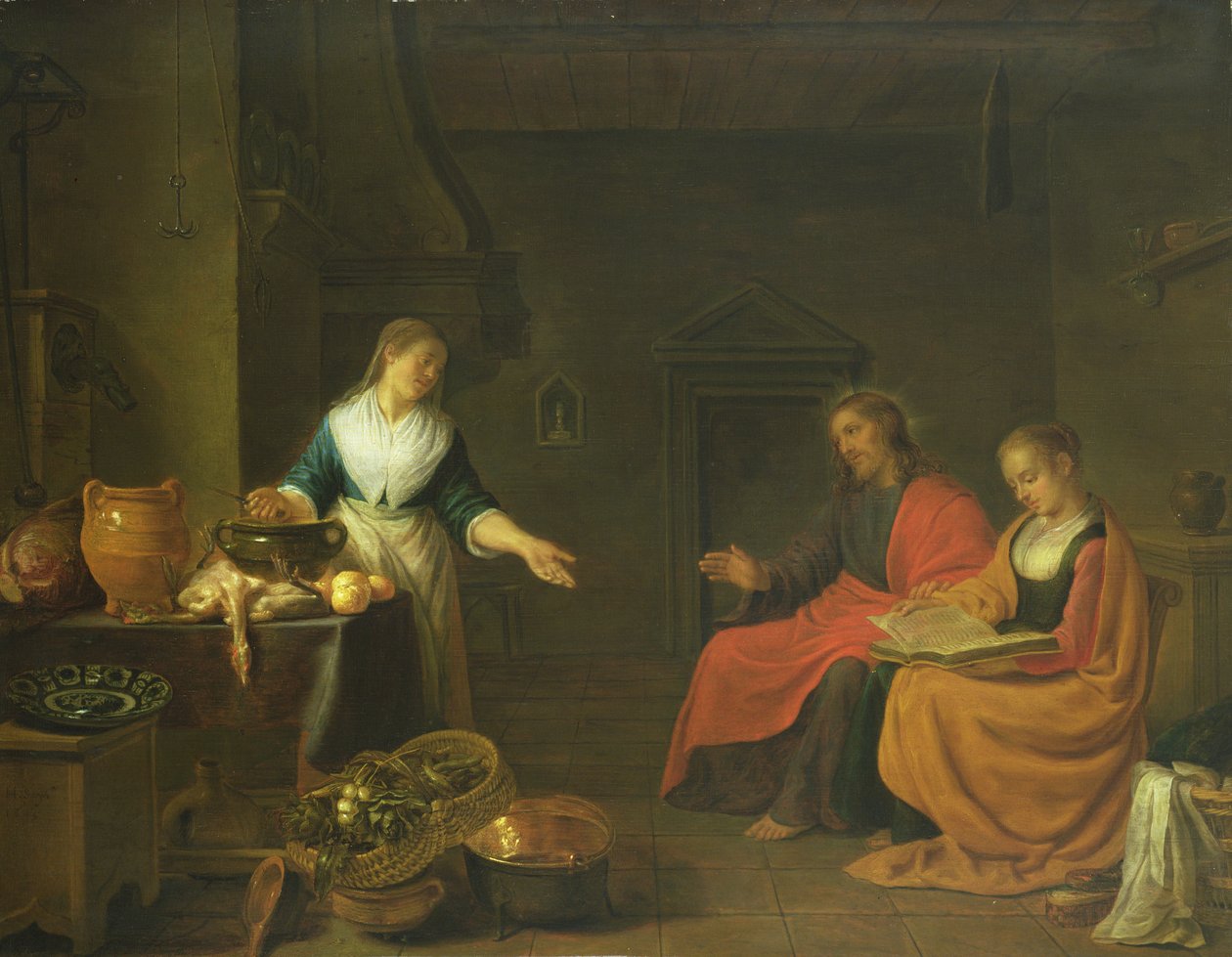 Cristo nella Casa di Marta e Maria, 1645 da Hendrik Martensz Sorgh