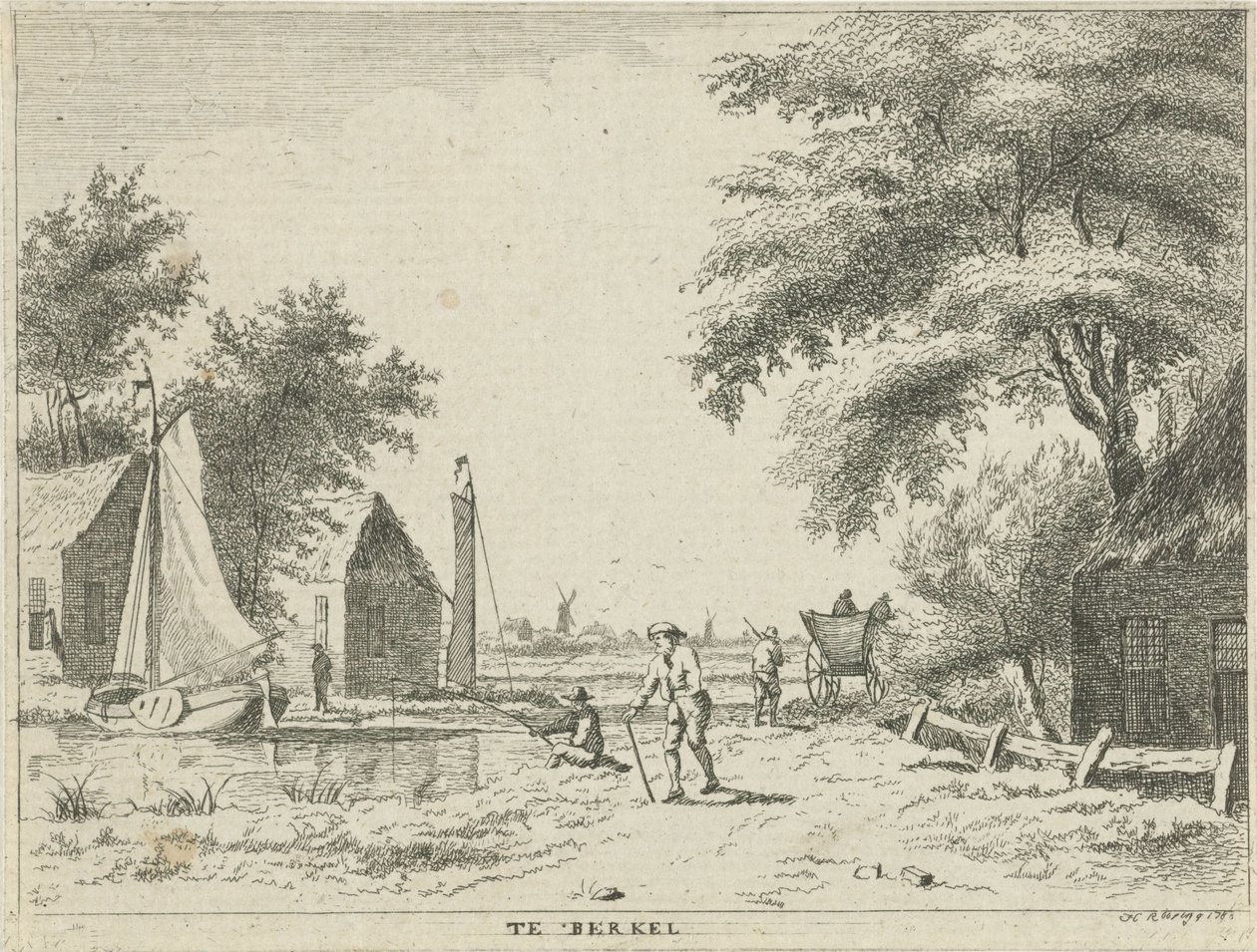 Veduta di un fiume da Hendrik Roosing