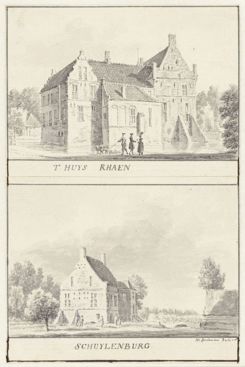 Le tenute Rhaan e Schuylenburg a Salland, Overijssel da Hendrik Spilman