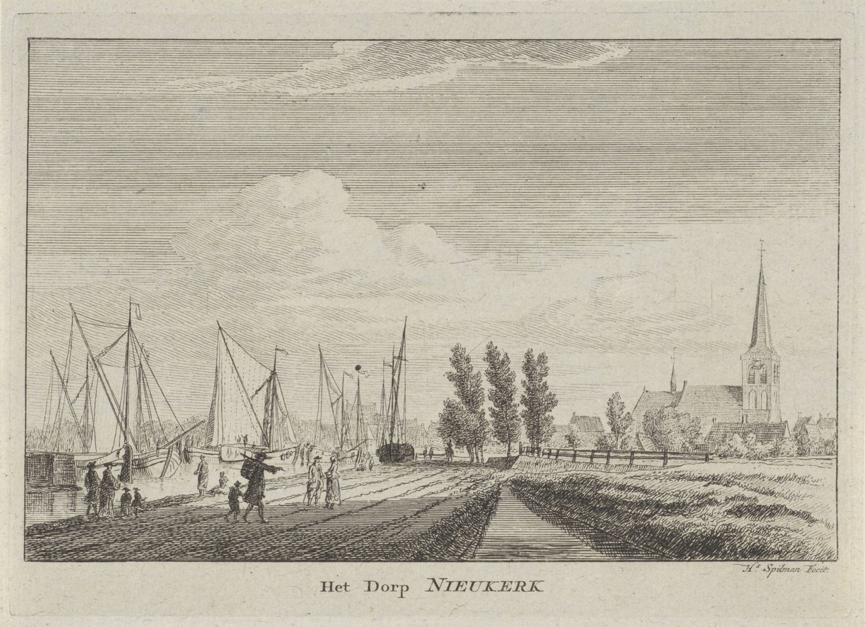Veduta di Nieuwerkerk aan den IJssel da Hendrik Spilman