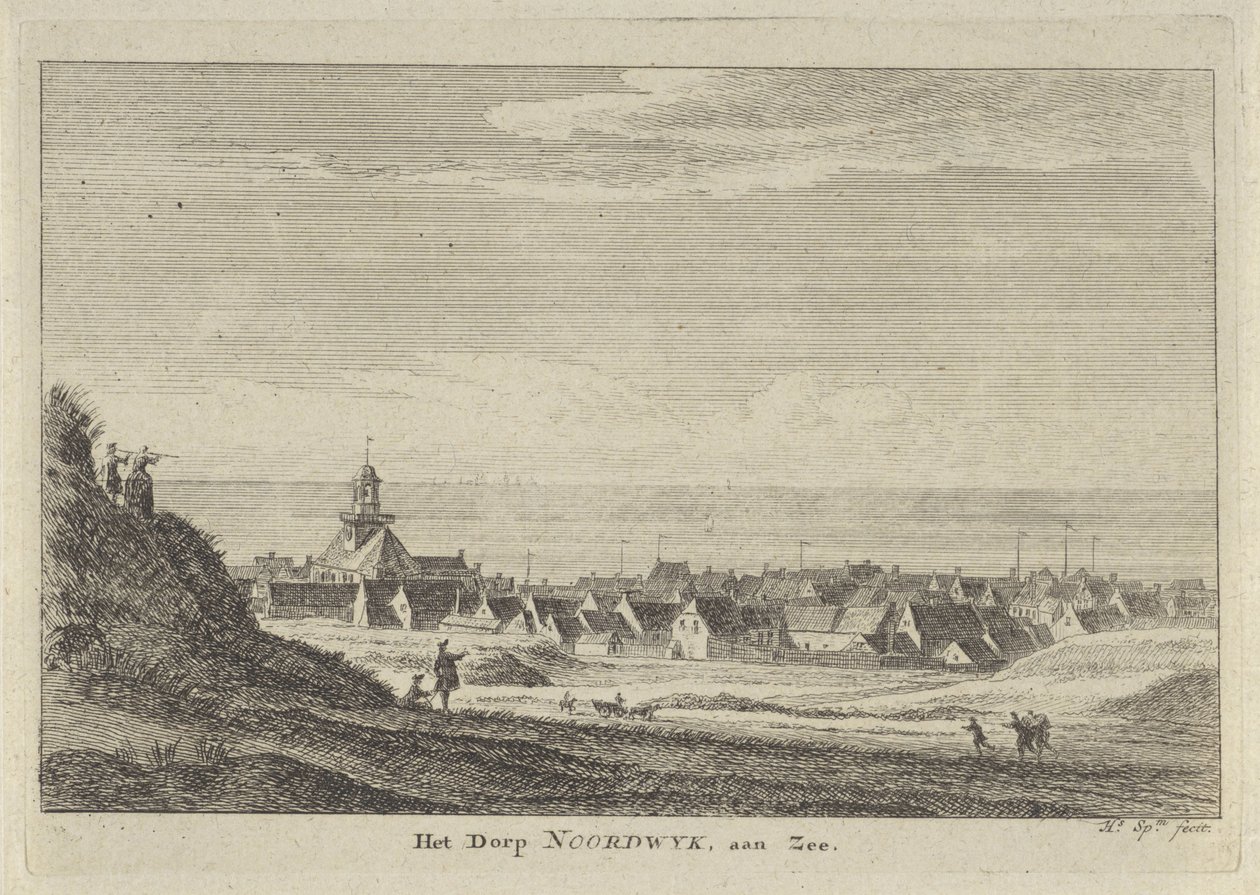 Veduta di Noordwijk aan Zee da Hendrik Spilman