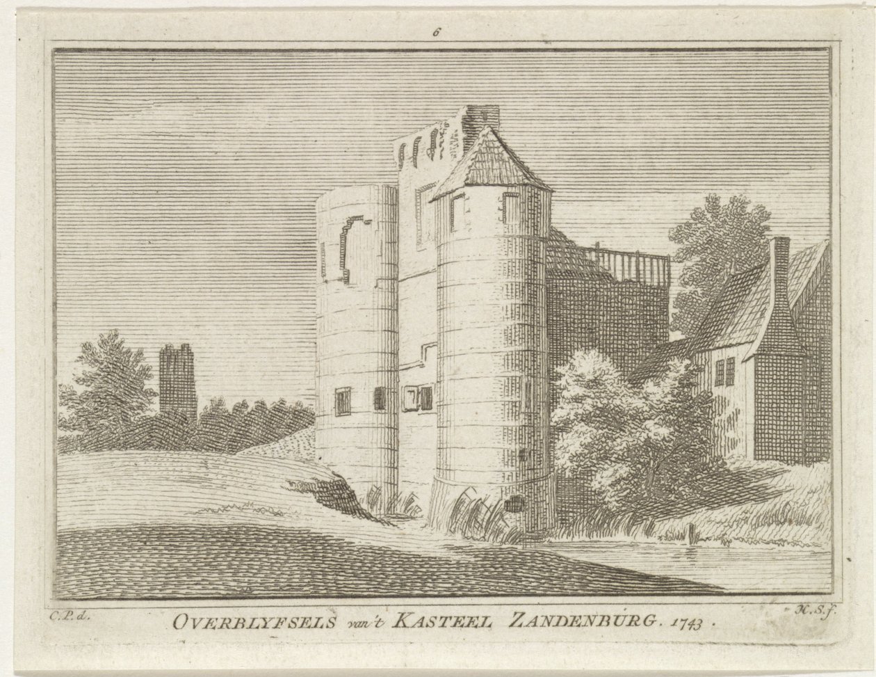 Rovine del castello di Zandenburg, Veere da Hendrik Spilman