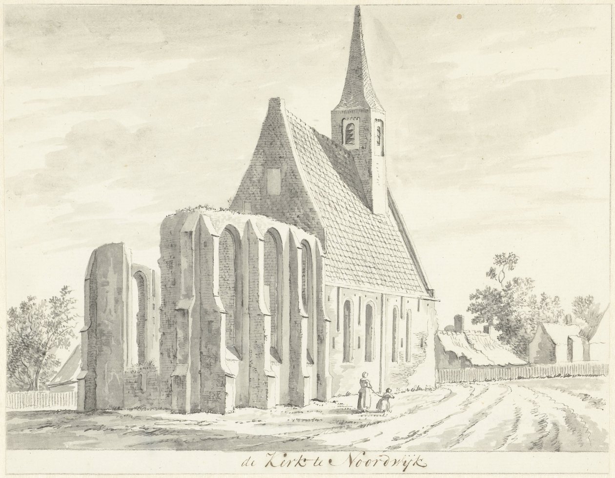 Veduta della Chiesa Bianca a Noordwijkerhout da Hendrik Tavenier