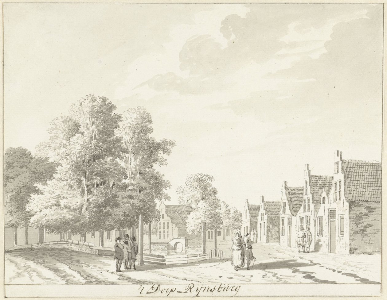 Il villaggio di Rijnsburg da Hendrik Tavenier
