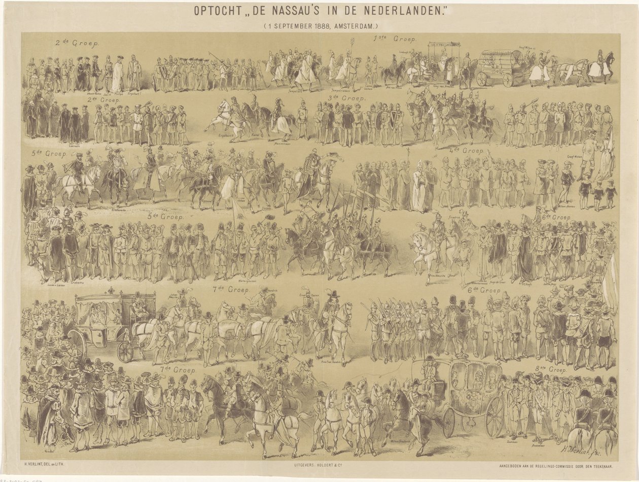 Parata dei Nassau nei Paesi Bassi (1 settembre 1888, Amsterdam) da Hendrik Verlint