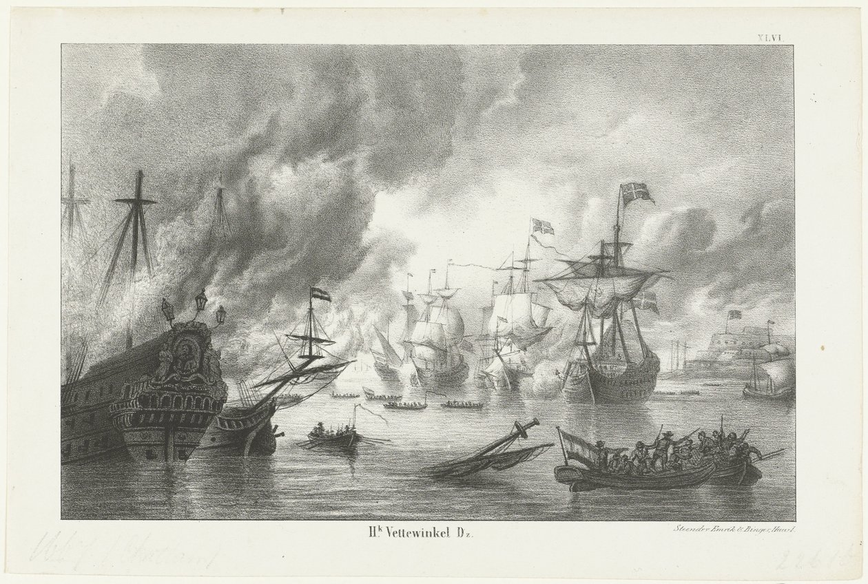 La spedizione a Chatham, 1667 da Hendrik Vettewinkel