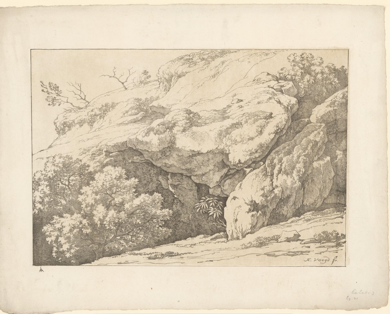Rocce con cespugli da Hendrik Voogd