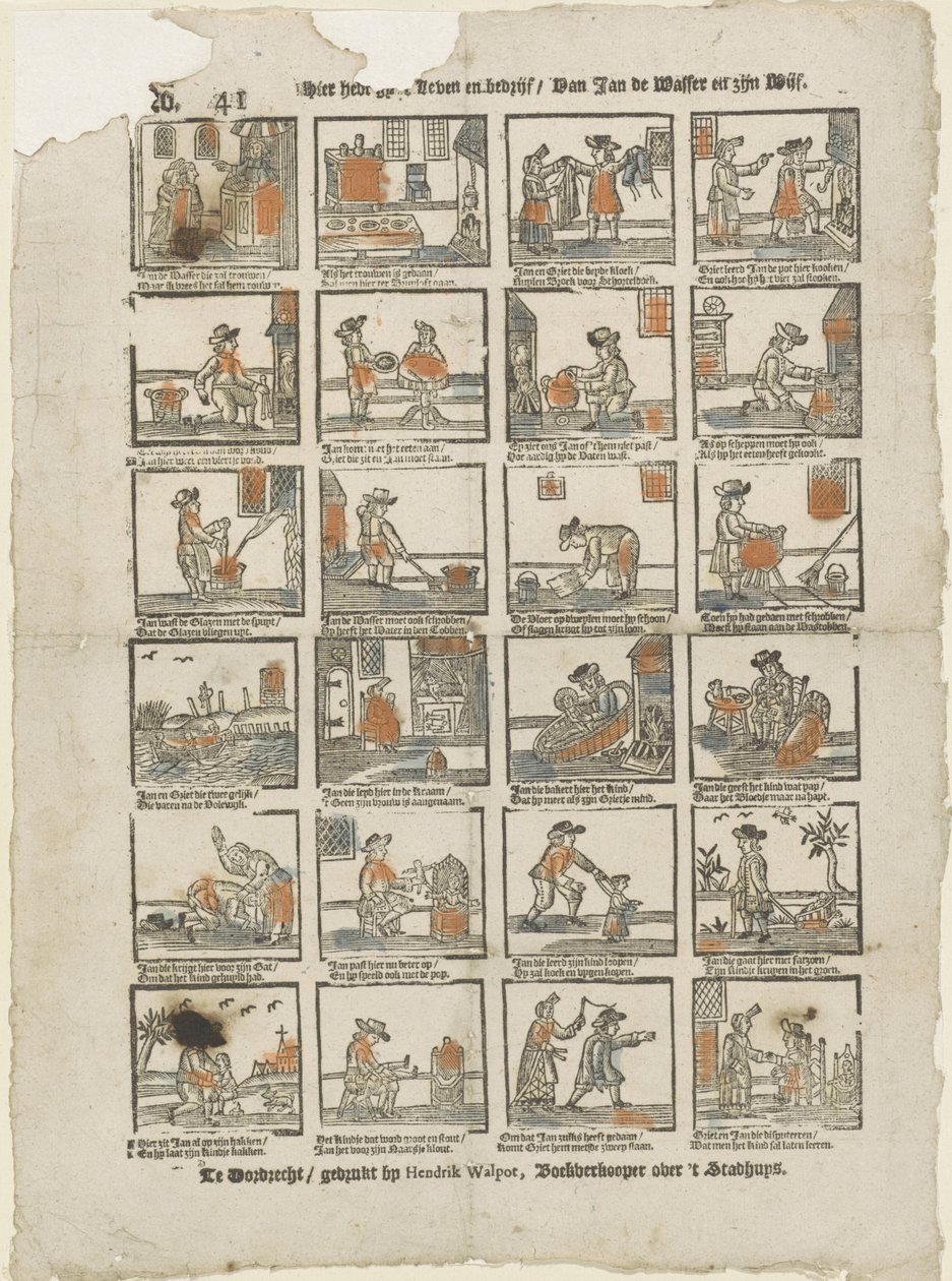 Qui avete la vita e le opere di Jan de Wasser e sua moglie da Hendrik Walpot