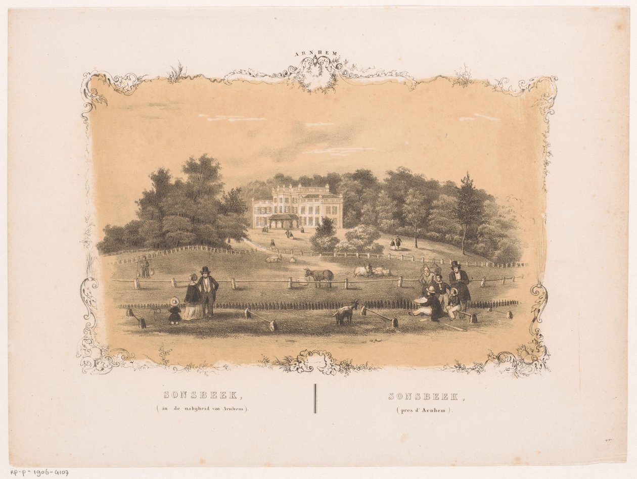 Veduta della tenuta Sonsbeek da Hendrik Wilhelmus Last (attributed to)