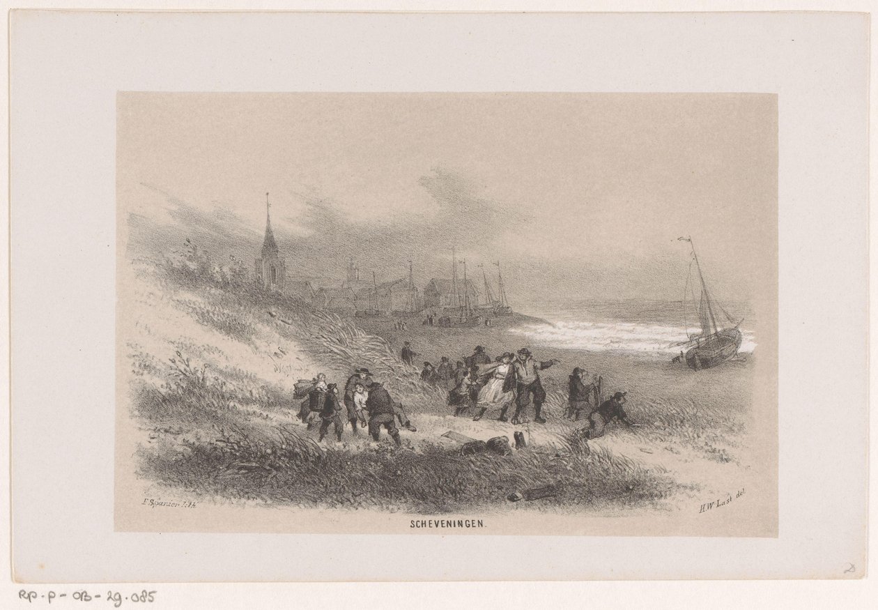 Scheveningen durante la tempesta del 28 maggio 1860 da Hendrik Wilhelmus Last