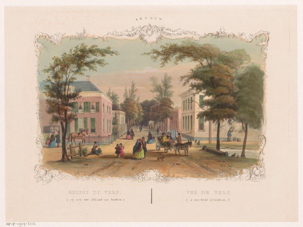 Strada a Velp vicino ad Arnhem da Hendrik Wilhelmus Last