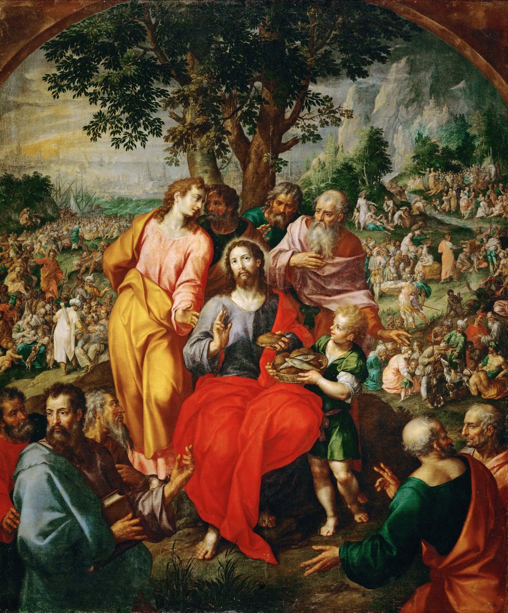 Il miracolo dei cinque pani e dei due pesci da Hendrik de Clerck