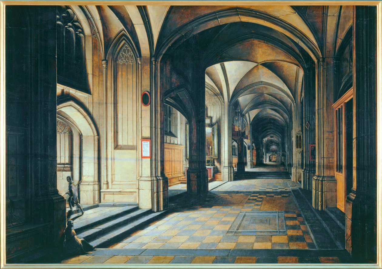 Interno della chiesa. Effetto notte ... da Hendrik van Steenwyck